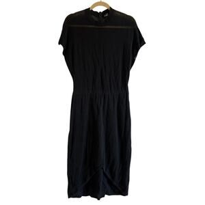Stine Goya Black Short Sleeve Light Knit Artist Dress Sz M